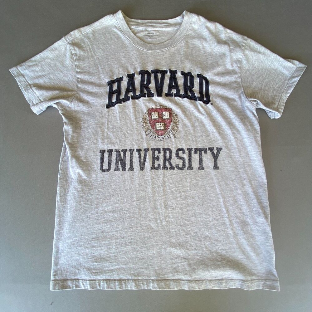 Cotton On Harvard University Oversized Graphic Tee Women's M Gray